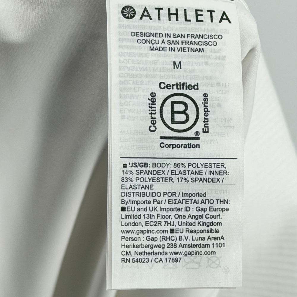 Athleta Match Point Pleated Colorblock Skort Womens M White/Navy Tennis Golf NEW - Picture 9 of 10